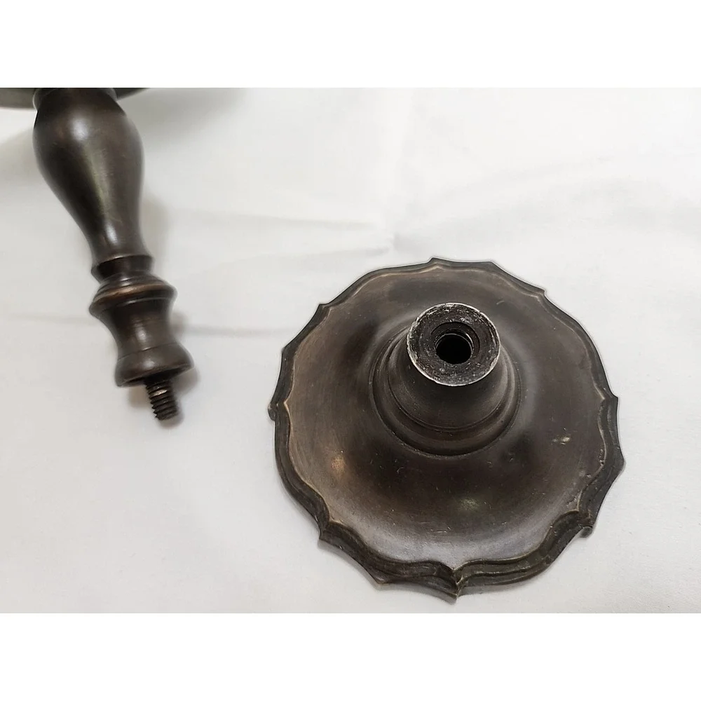 VTG Candle Holder Drip Protector ~ 6.5'~ Made in India ~Gothic Flower Style Base